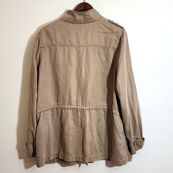 Max Jeans beige plus size utility jacket size 1X - Picture 5 of 10